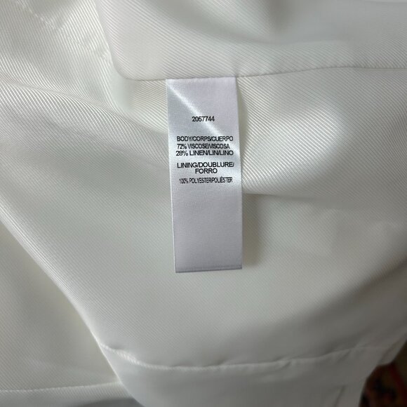 NEVER WORN! Halston Jamie Single-Breasted Blazer, White, size 6 - Picture 14 of 14